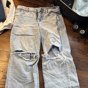 American Eagle Outfitters Light Blue Distressed Jeans